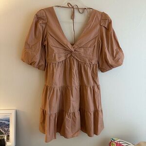 Intermix Mini Puff Sleeve Dress